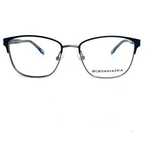 BCBG MAXAZRIA Hilda Brown‎ Blue Square Eyeglasses Frames 50-16 130 H17532